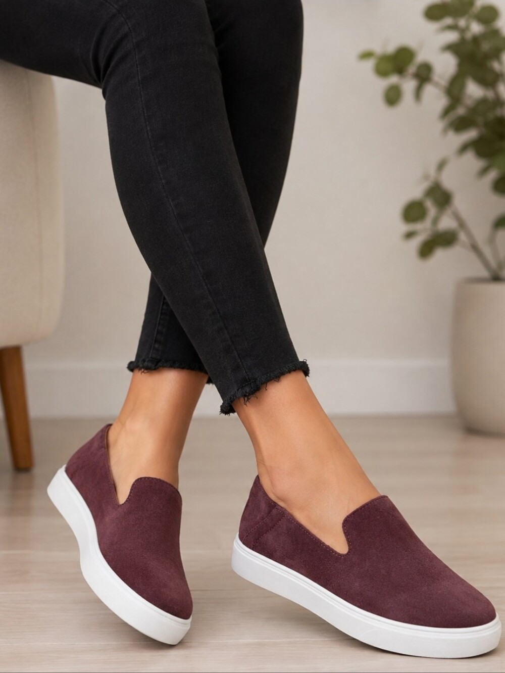 Franco Sarto NEW Mitchell Scandi Minimalist Suede Comfort Loafer Sneaker 7M